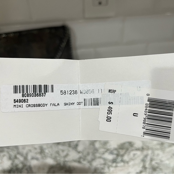 Stella McCartney mini Falabella crossbody or clutch shiny black and silver bag - Picture 7 of 7
